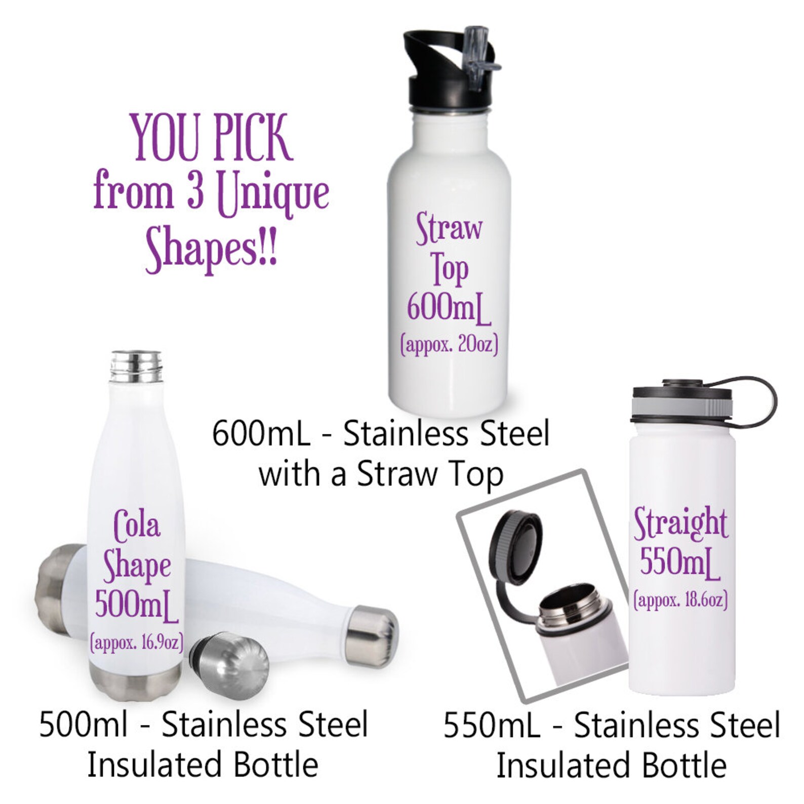 Ballet Water Bottle Pink Tutu Ballerina Metal Water Bottle Etsy