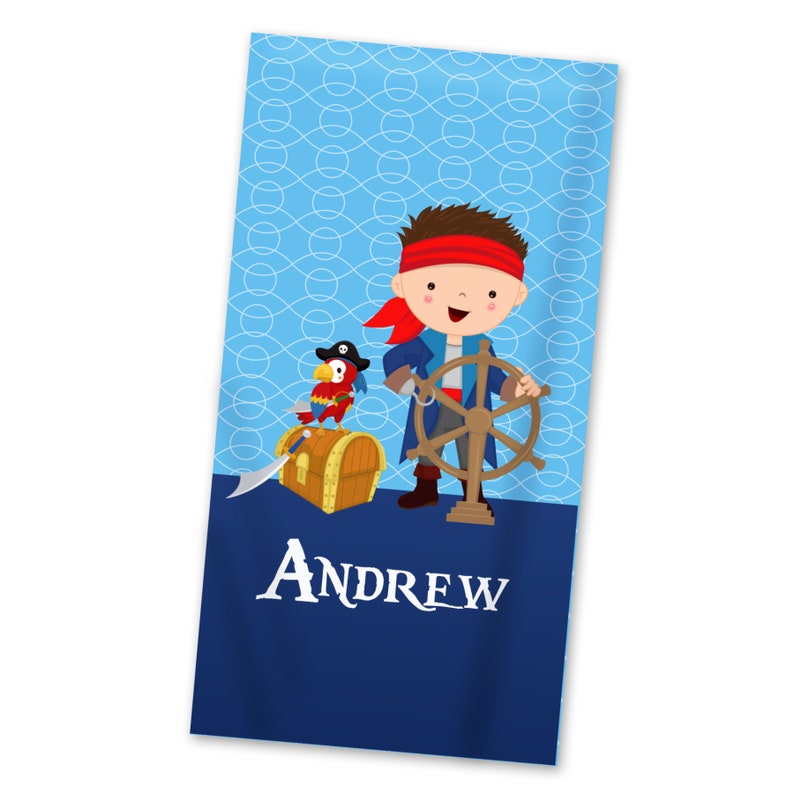 Personalized Pirate Beach Towel