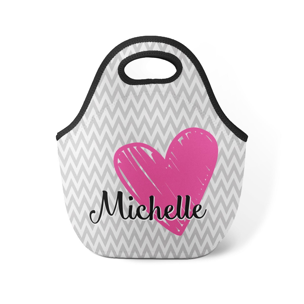 love heart lunch bag