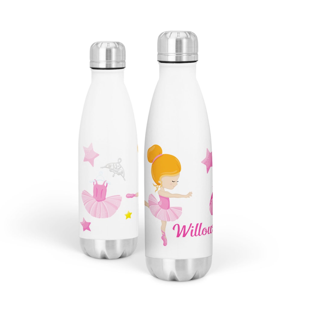Ballet Water Bottle Pink Ballerina Water Bottle, Tutu and Ballet