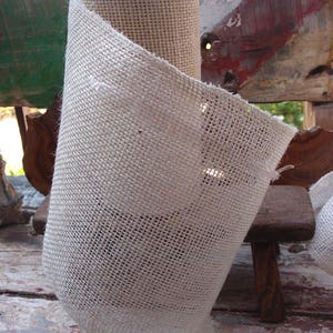 9&quot; Inch Burlap Jute serged Ribbon (10 Yards) - Choose Colors * free shipping *