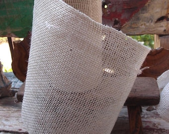 9" Inch Burlap Jute serged Ribbon (10 Yards) - Choose Colors * free shipping *