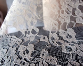 14" wide x 10 yards Floral Pattern Lace Chantilly trim for bridal, baby, Scalloped Table Runner Ribbon - Choose Colors * free shipping *