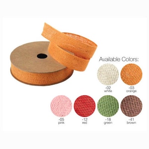 Cotton Linen Blend Fabric Ribbon, 5/8-inch, 25-yard- Choose * free shipping *