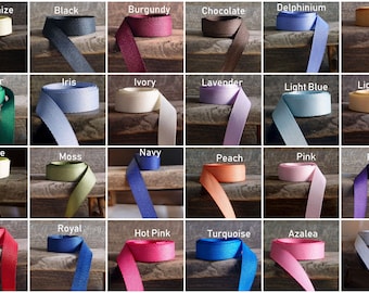 Solid Colorful 25 yards Herringbone Tape Twill Ribbon, Size 3/8", 5/8" 1.5" * free shipping *