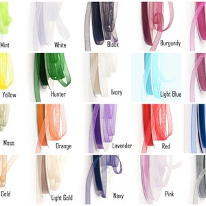 1/4&quot; Simply Sheer Organza Ribbon Roll 50 yards * free shipping *