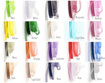 1/4" Simply Sheer Organza Ribbon Roll 50 yards * free shipping *