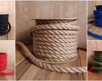 FancySupply Natural Burlap Jute Rope twine Cord - 6 mm x 10 yards - Choose Colors * free shipping *