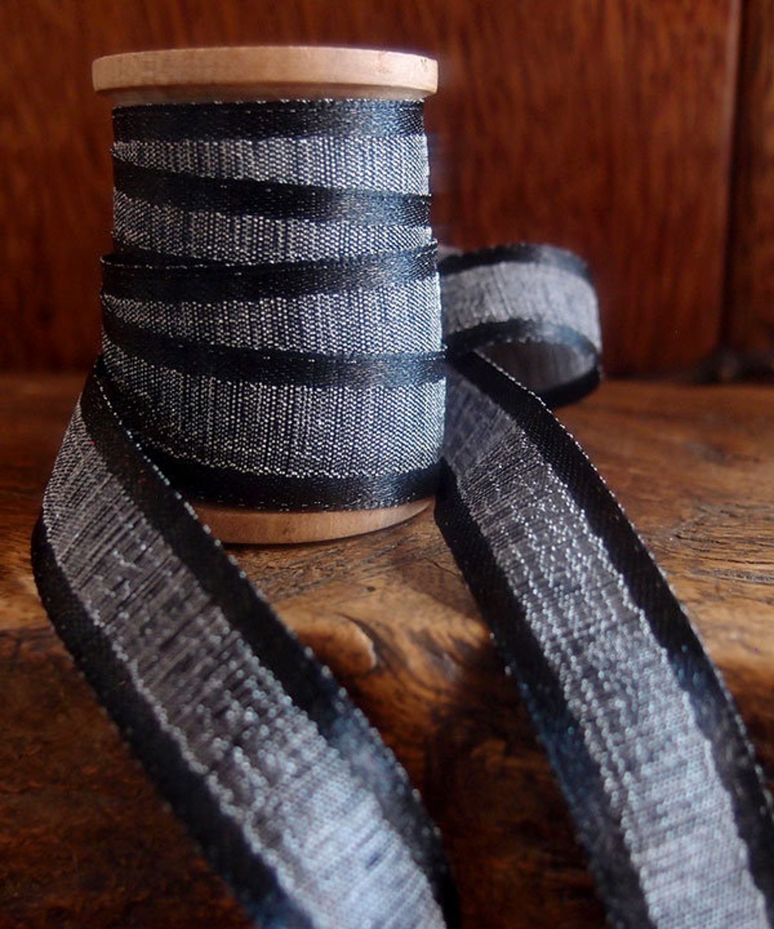 25 Yards Faux Linen Ribbon With Satin Edge - Select From 3 Sizes and ...