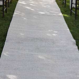 Burlap Aisle Runner Beach Garden Wedding, Shabby chic down the aisle, burlap aisle decor, Serged edges 36-Inch x 100-Feet free shipping image 2