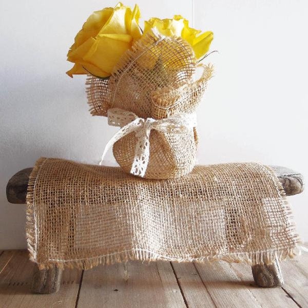 Burlap Squares, Centerpieces, Fringe edges 1 Dozen Premium Jute 9" x 9" * free shipping *