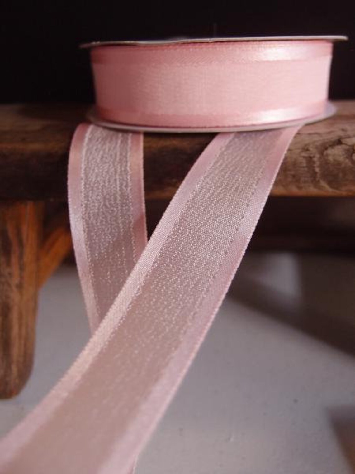 25 Yards Faux Linen Ribbon With Satin Edge - Select From 3 Sizes and ...