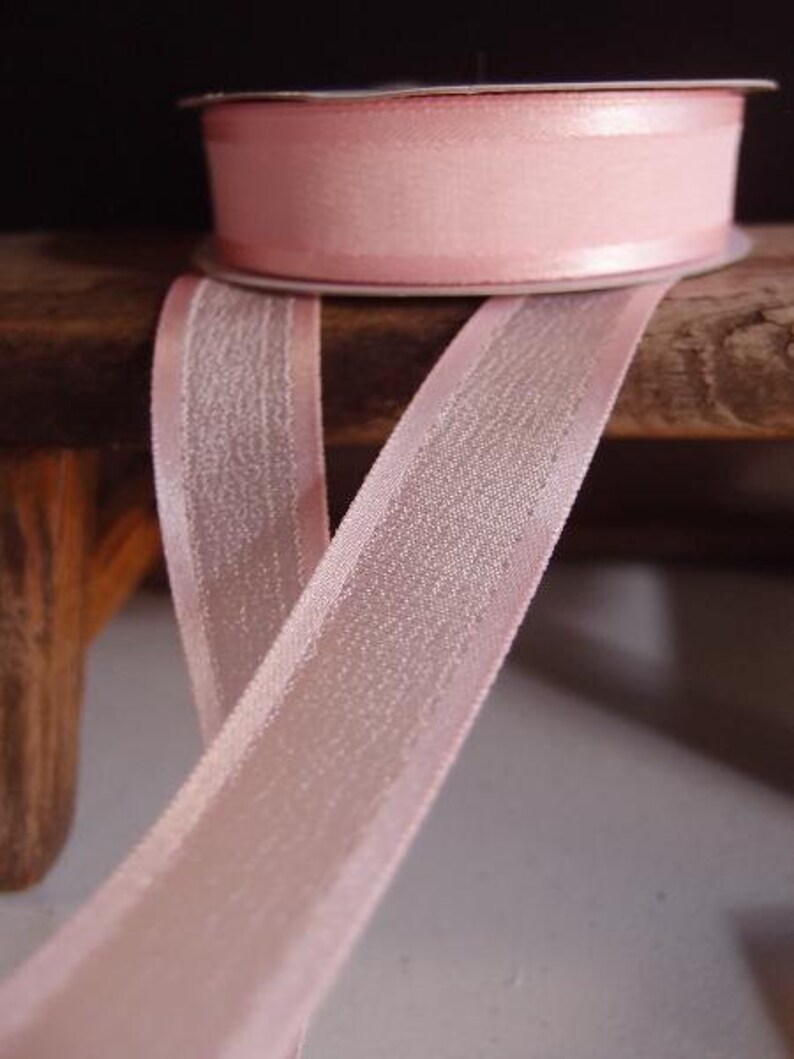 25 Yards Faux Linen Ribbon With Satin Edge - Select From 3 Sizes and ...