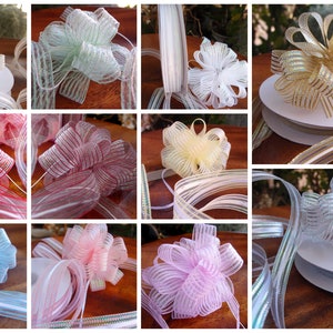 Iridescent High Quality Corsage Ribbon Pull Bow, 25 Yards, 5/8-inch - Choose Colors * free shipping *