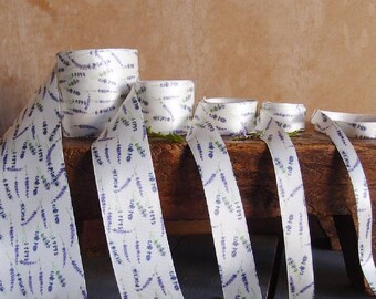 Elegant Lavender Lilac Printed Satin ribbon * free shipping *
