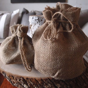 Natural Eco friendly Burlap Pot Cover with Round Bottom and Drawstring - 5 PCS * free shipping *