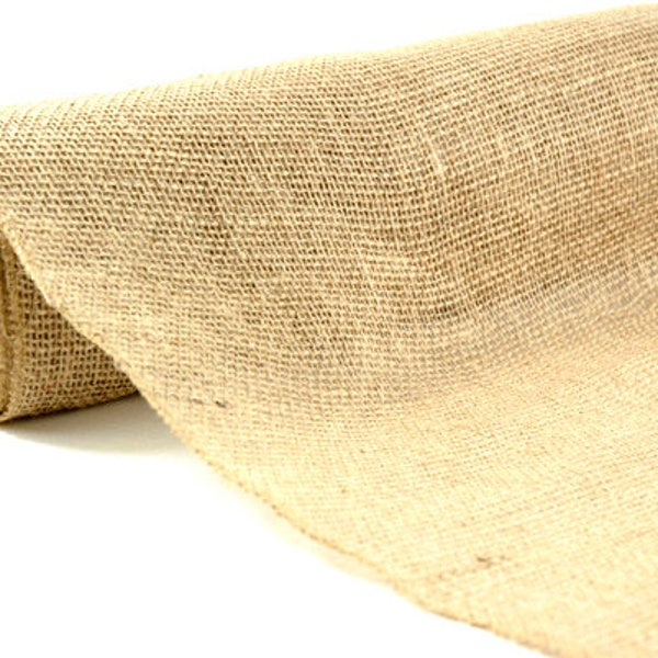 14" Wide Premium Natural Burlap Jute Roll Serged Fabric 10 yards - 30 foot - Choose Colors * free shipping *