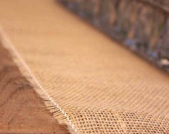 Burlap Rustic Wedding Party Country Barn Table Runners with Fringed Edges - Choose Size * free shipping *