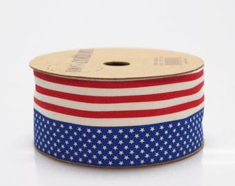 USA American Flag Print Cotton Ribbon, 1-1/2-inch, 10-yards * free shipping *