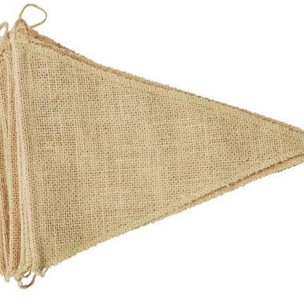 12 PCS DIY Triangle Rustic Burlap Bunting Pennant Garland Shabby Chic Flags for Wedding Banner Decor * free shipping *