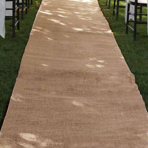 Burlap Aisle Runner Beach Garden Wedding, Shabby chic down the aisle, burlap aisle decor, Serged edges 36-Inch x 100-Feet * free shipping *