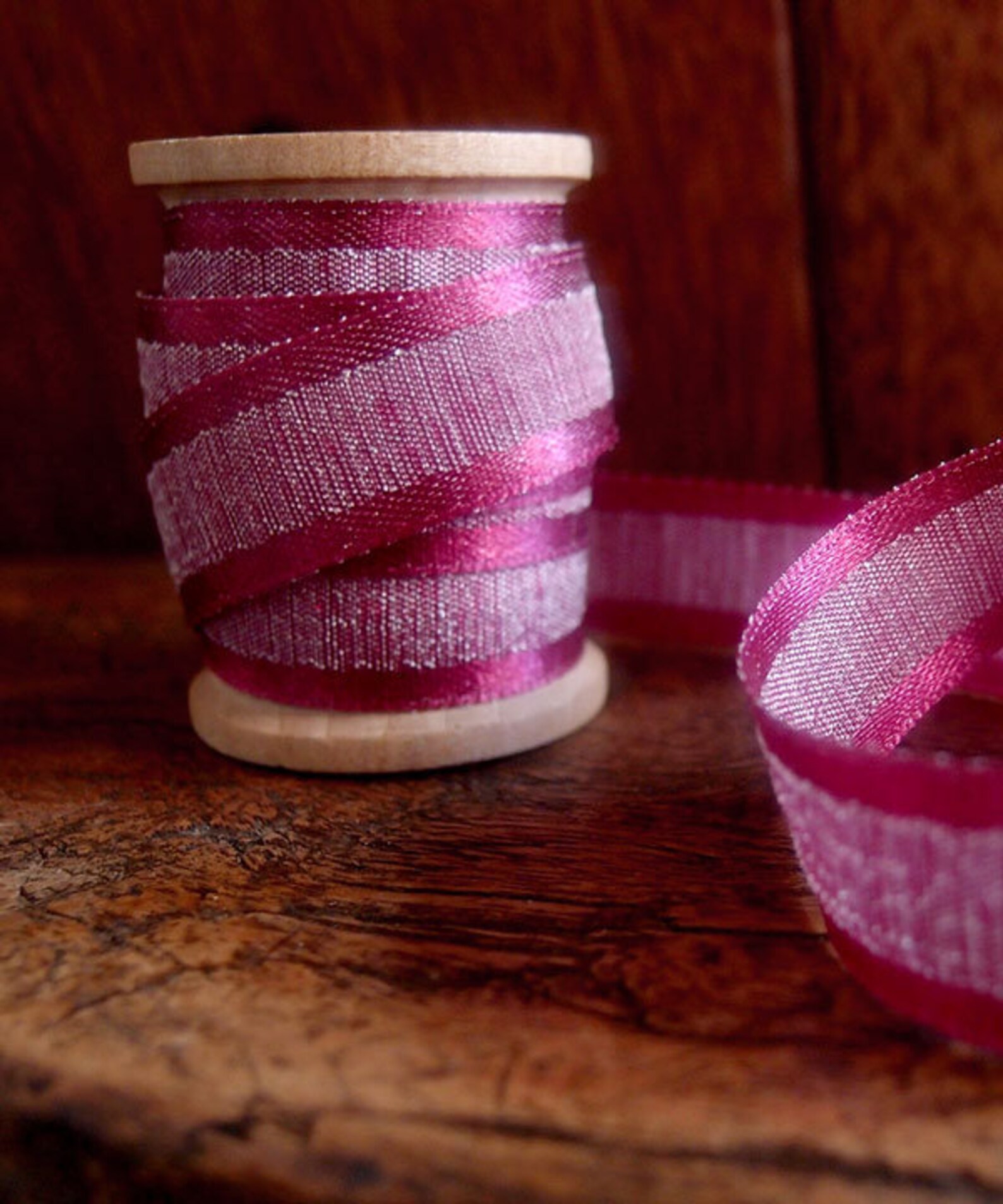 25 Yards Faux Linen Ribbon With Satin Edge - Select From 3 Sizes and ...