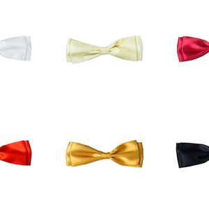 Set of 12 Satin Pre Tied Bows On Wire 4.75&quot; Wide - Choose Colors  * free shipping *