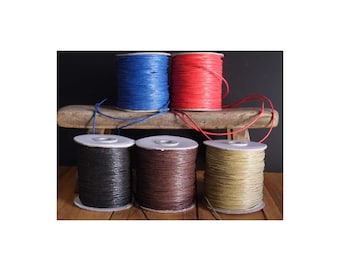 100 yards Waxed Cotton Cord 1.5mm - Choose Colors * free shipping *