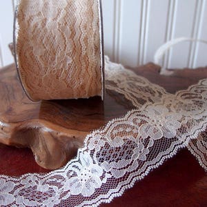 Sedona Designz Floral Lace Ribbon - 2" Wide X 25 Yards, Ivory, For Crafting, Floral Design, Gift Wrapping, Decor - View #14