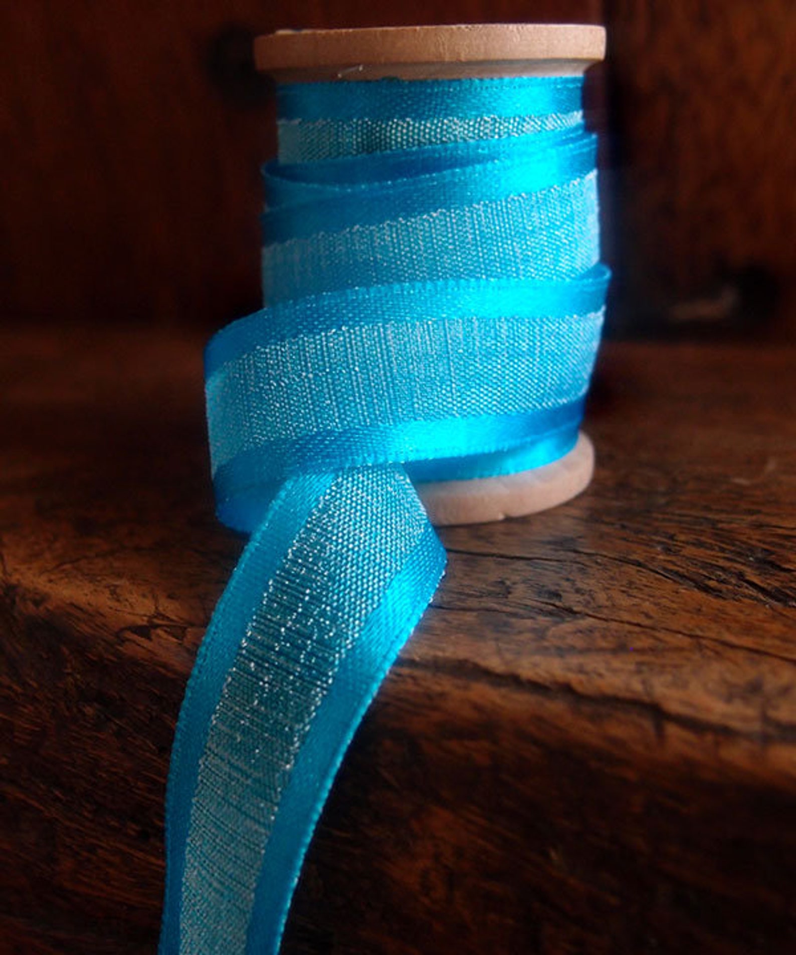 25 Yards Faux Linen Ribbon With Satin Edge - Select From 3 Sizes and ...