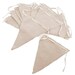 Linen Triangular Pennant Garland Fringed Edge with Satin Ribbon 8' x 10' 12 PCS * free shipping * 