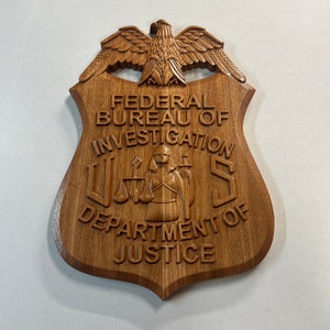 Federal Bureau of Investigation FBI Badge Plaque