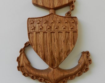 Chief Petty Officer Anchor. USCG CPO. United States Coast Guard E-7 (Free Shipping) Unstained, Unvarnished available upon request