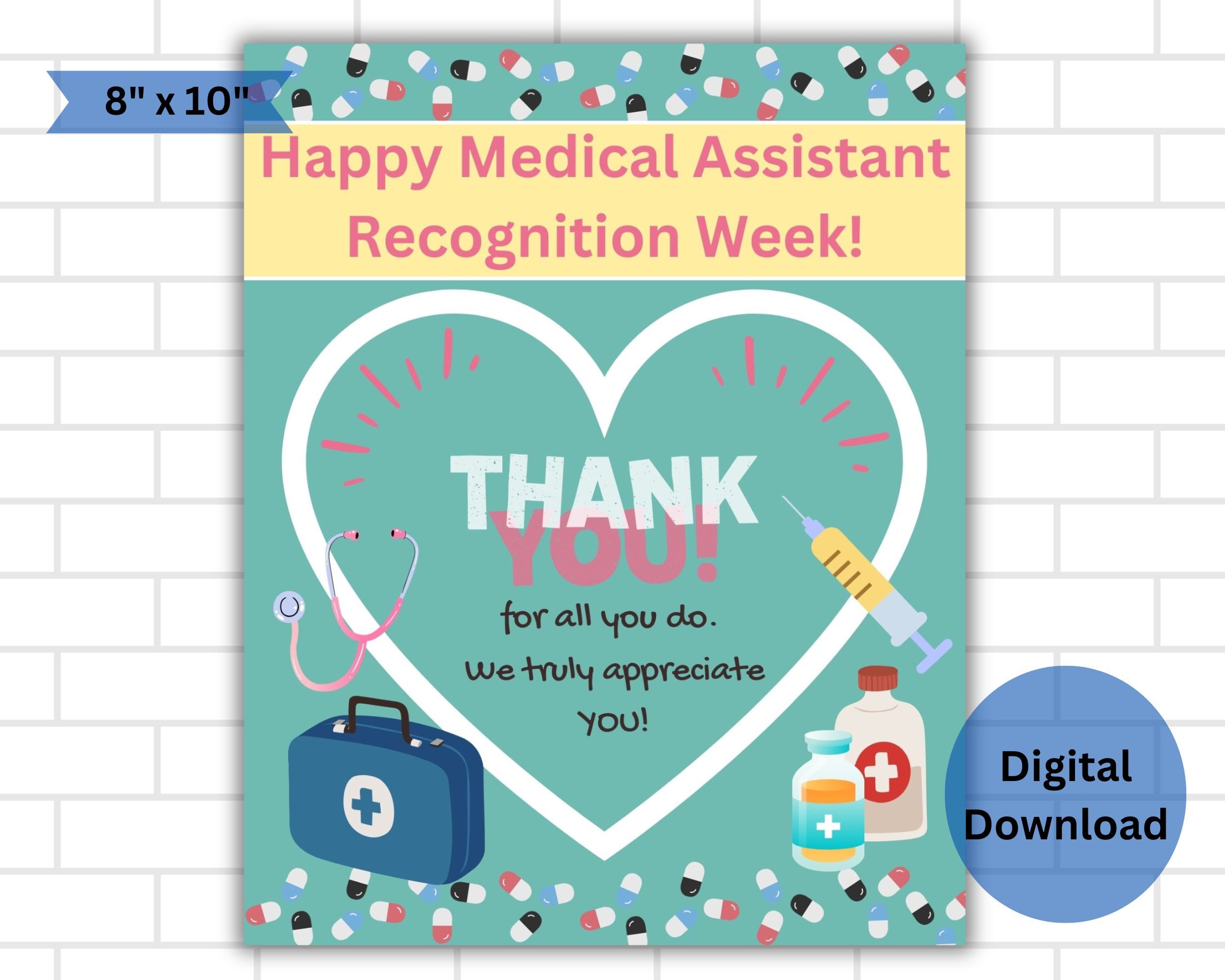 Medical Assistant Week Printable 8x10 Party Sign MA Week Etsy