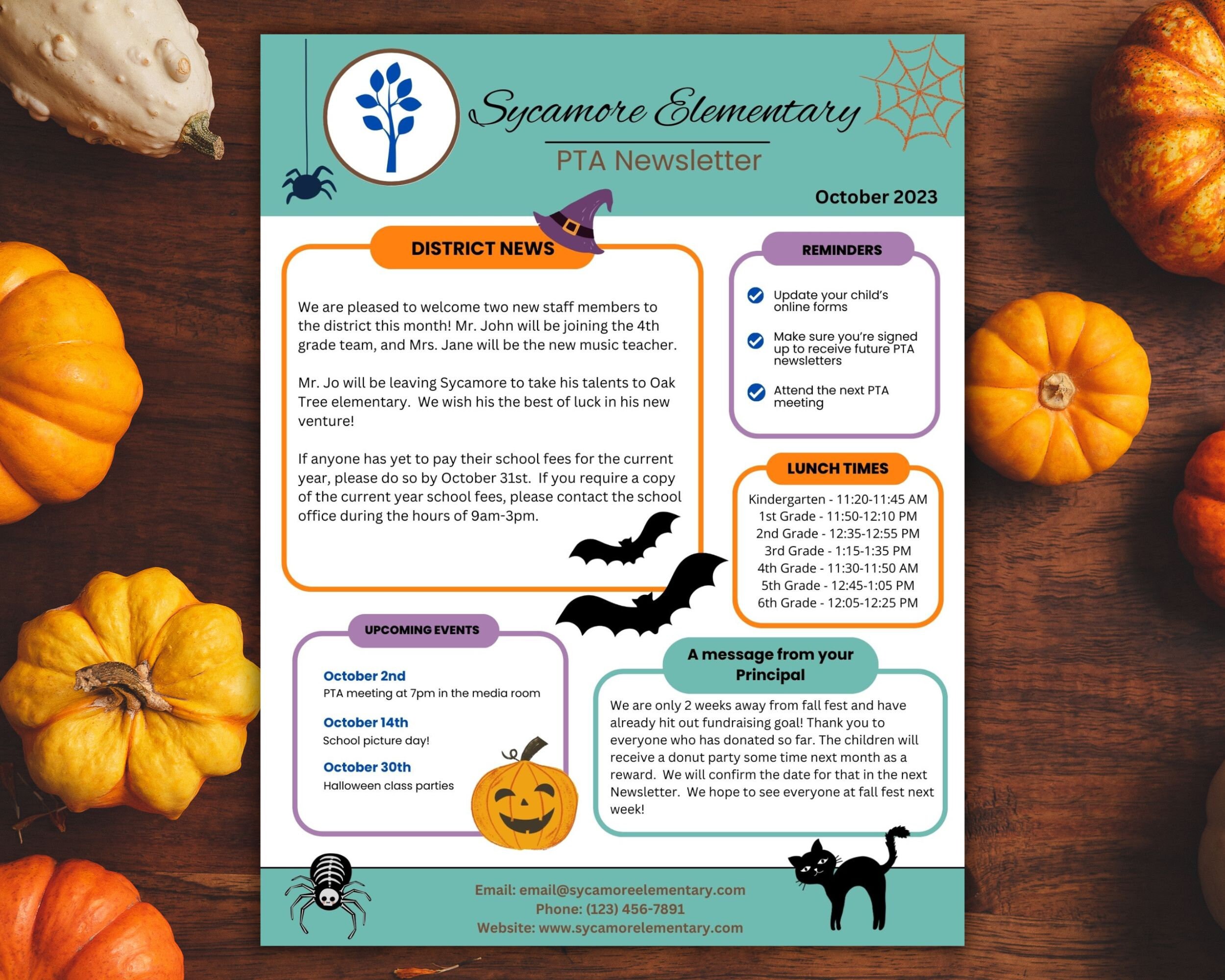PTA Newsletter Template PTA Newsletter Canva Pta Newsletter - Etsy