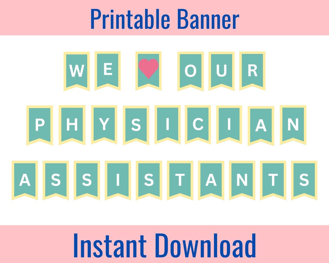 PA Week Banner PA Appreciation Week PA Week Sign Pa Week Etsy