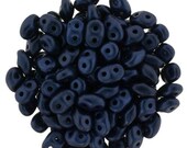 Metallic Suede Dark Blue, SuperDuo, Czech Glass 2-hole bead 2 5mm-79032, 10 grams