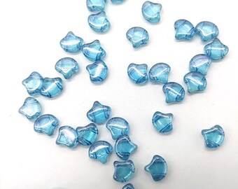 Pack of 40 Ginko Beads Violet Rainbow