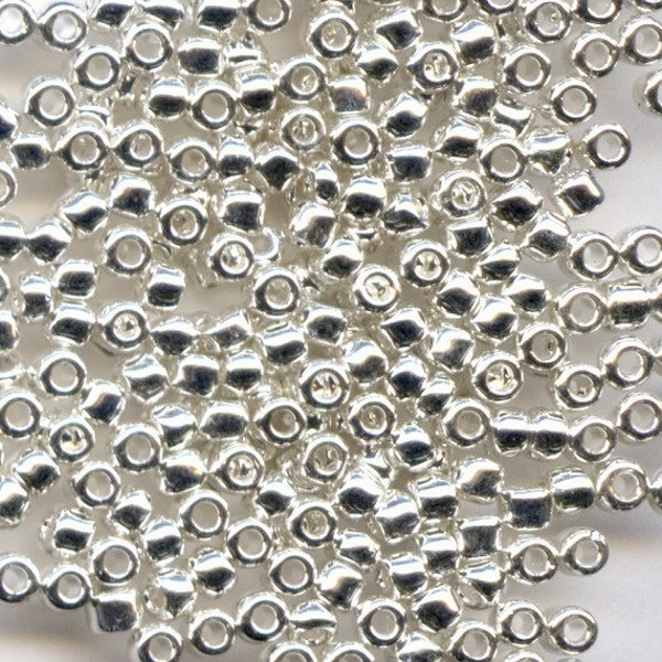 11/0 Galvanized Silver 470, Japanese Glass Seed Beads 28 grams or 10 grams