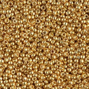 11-4202 Duracoat Galvanized Gold, Miyuki Glass Seed Bead, 11/0