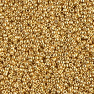 15-4202 Duracoat Galvanized Gold, Miyuki Glass Seed Bead, 15/0