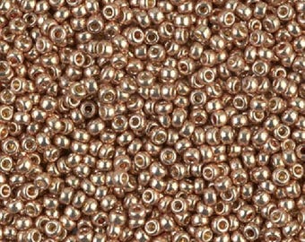 11-4204 Duracoat Galvanized Champagne, Miyuki Glass Seed Bead 11/0
