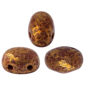 Samos® par Puca® Opaque Choco Bronze, 2 Hole 5x7mm Czech Glass 13620-15496-25 beads