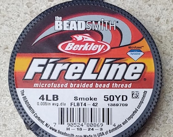 Fireline 4LB Smoke Beading Thread, 50 Yards