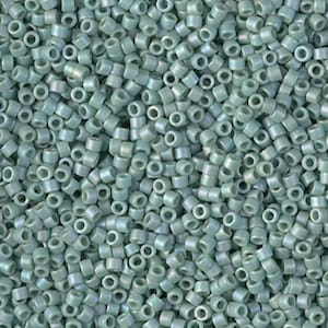 Matte Opaque Glazed Sea Opal AB 11/0 Miyuki Delica Bead, DB2313, 5 Grams