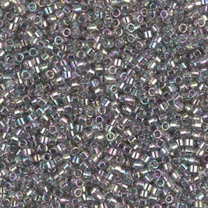 DB0107 11/0 Transparent Gray Rainbow Gold Luster Miyuki Delica