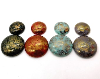 Cabochons Par Puca, 18MM or 25mm Czech glass, Qty 1