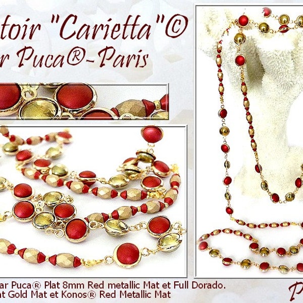 Sautoir Carietta Pattern - DO NOT BUY- Sent free by email-Free with par Puca bead purchase, Read the description below for details