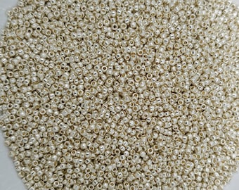 15/0 Silver Galvanized, Permafinish Toho Seed Bead, PF558