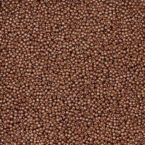 11/0 Toho Copper Rose Galvanized Permafinish, color PF593 Round Seed Bead 10g